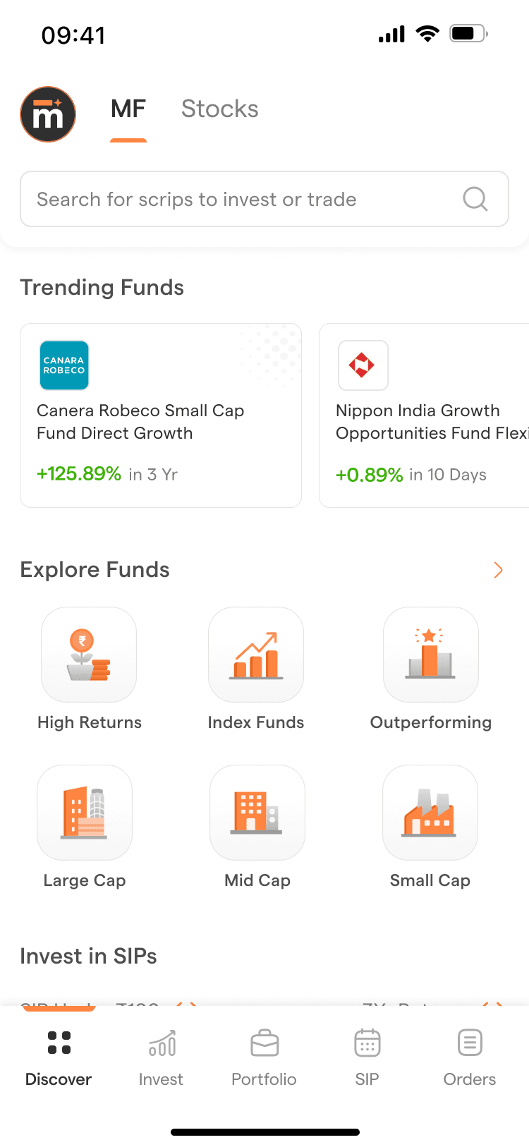 mutual fund screen